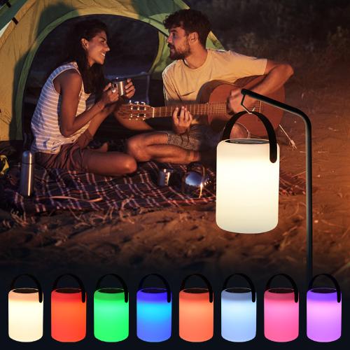 New LED solar desk light, portable light, induction charging night light, garden yard light, outdoor atmosphere camping light