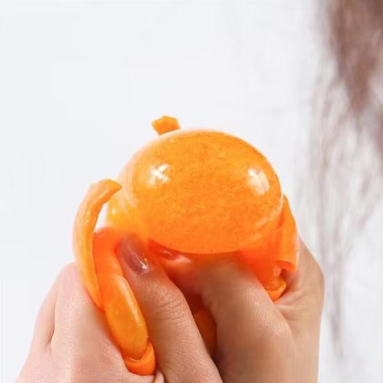Stress Relief Peeling Orange Toy Slow Rising Orange Squeeze Stress Ball Anti-anxiety Simulation Fruit Sensory Fidget Toy