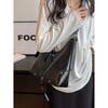 Light Luxury Fashion Shoulder Bag High-End Zipper Design Solid Crossbody Bag  New Autumn Winter Popular Commuter Bucket Pack
