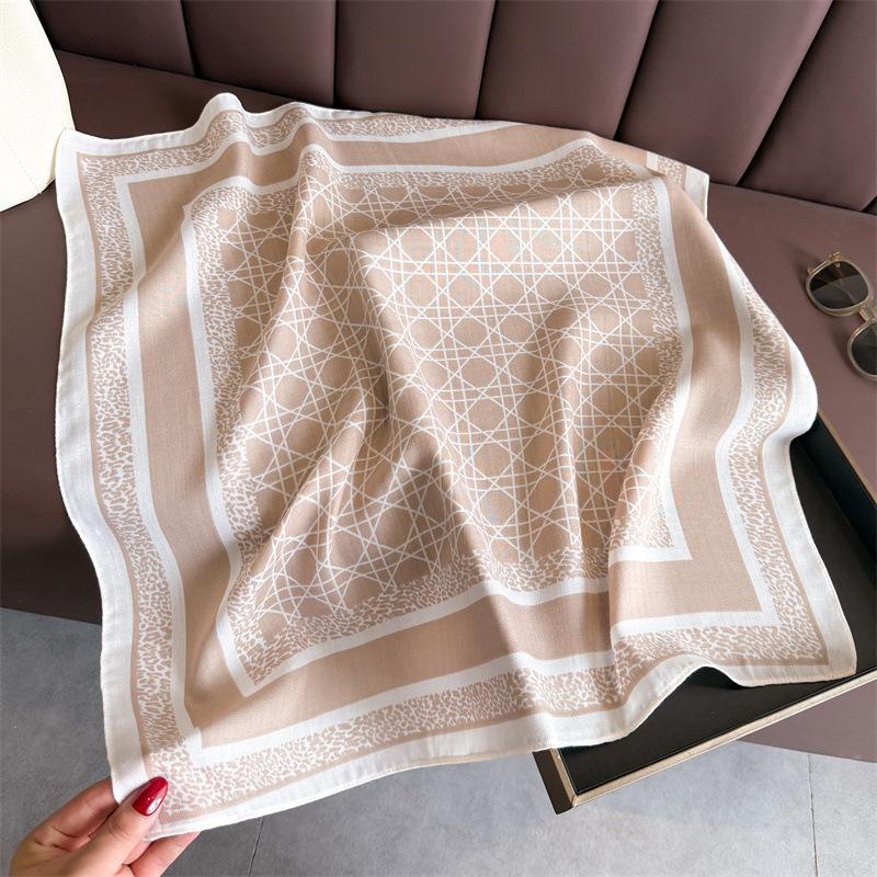 New Cashew Print Female Neck Scarf Cotton Linen Feeling Women Hair Scarves Foulard Head Band Shawls Wraps Neckerchief Bandana