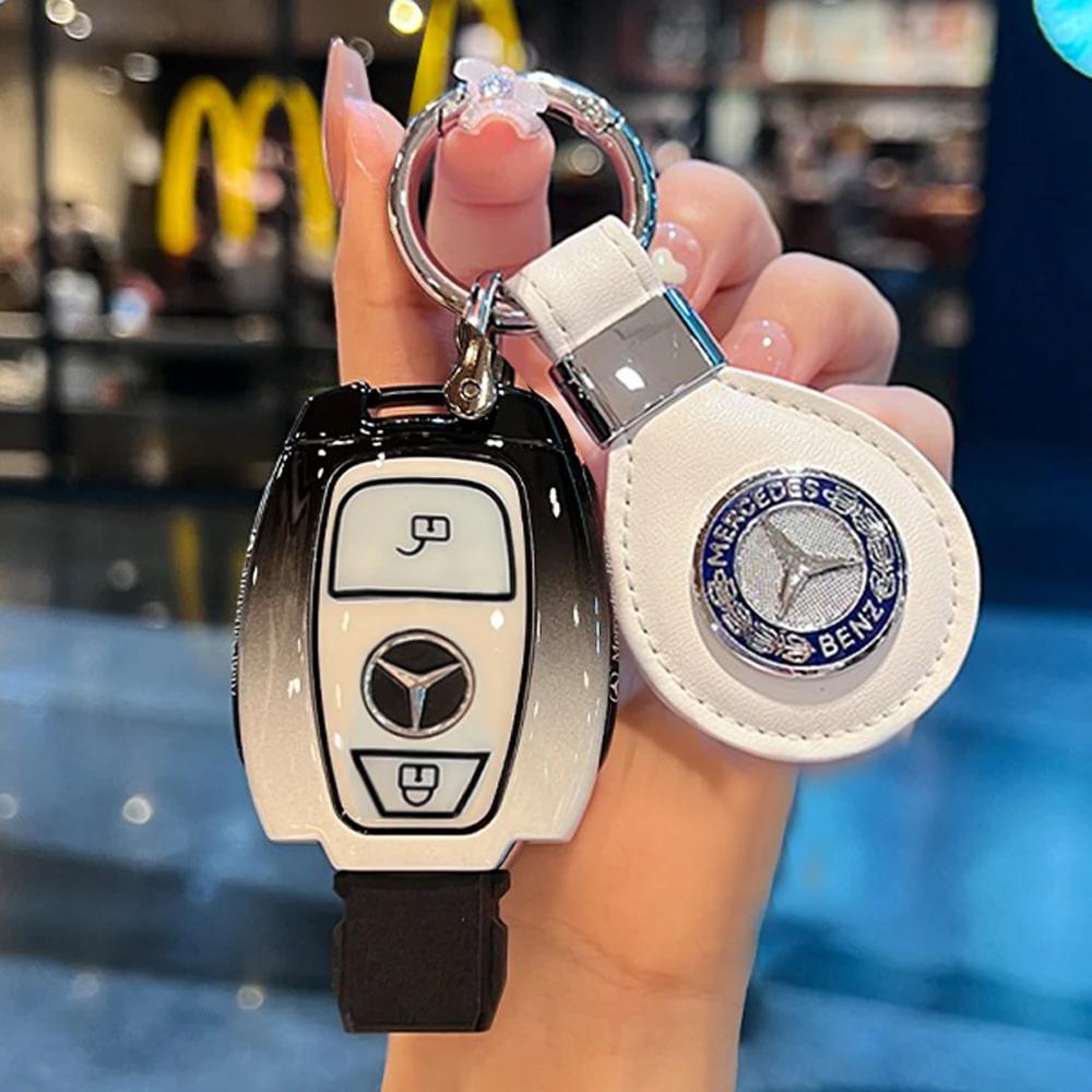2025 Hot For Mercedes Benz Alloy Car Smart Key Case Cover Shell for Mercedes Benz A B C E GL S GLA GLK CLS Class AMG W204 W205 W