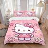 3pcs Hello Kitty's Sweet Adventure Printed Bedding Set, Soft and Comfortable Quilt Cover for Bedroom, Guest Room ( Not Included).H053