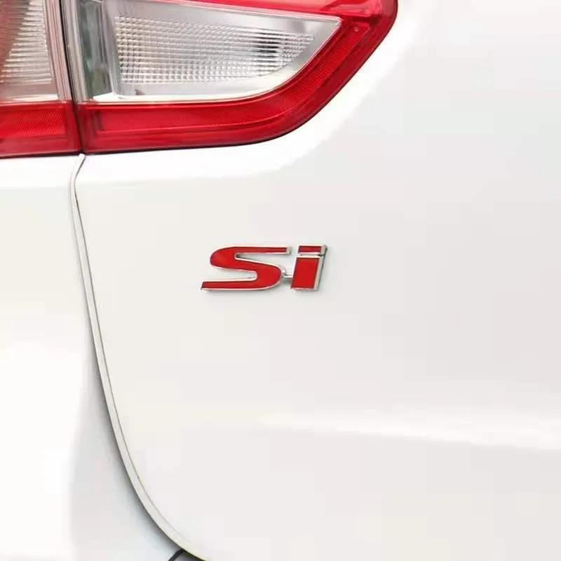 3D Metal Honda SI Letters Car Front Grille Emblem Rear Trunk Badge Sticker for Civic Accord Inspire - Vehicle Accessory GI7