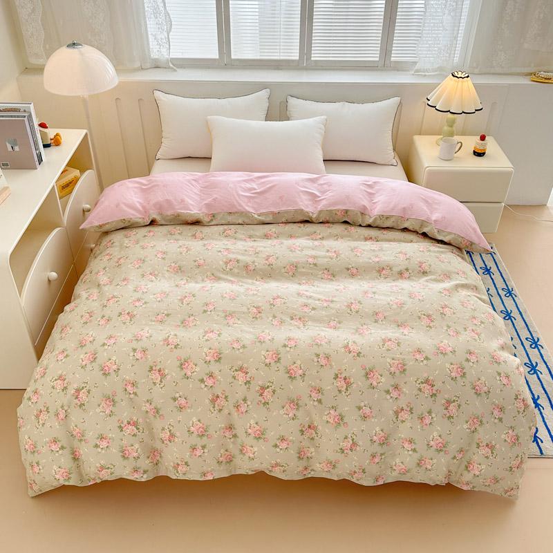 1Pc Cotton Breathable Skin-Friendly Printed Quilt Cover (Pillowcase To Be Purchased Separately) Single Double King Size Bed