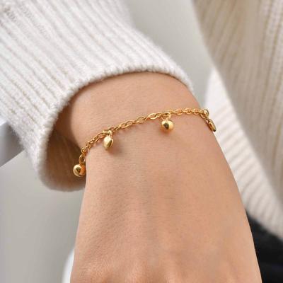 Wind Roestvrij Staal Bal Hart Armband Goud, Veelzijdige Sieraden voor Vrouwen Br-2737