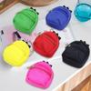 1 Piece Double-Shoulder Zipper Small Coin Purse Keychain Mini Backpack Pendant