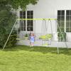 3-in-1 Children's Swing Set with 2 Face-to-Face Seats and 1 Swing Seat Max. Load 225 kg Green