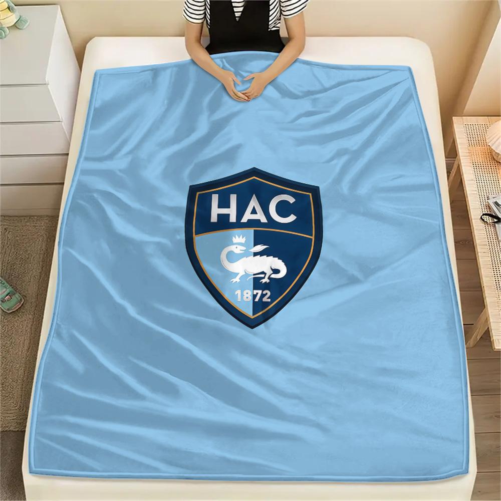 Le Havre Athletic Club Flannel Blanket, High Quality Comfortable for All Seasons, Home Decor, Warmth and Comfort