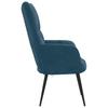 Vidaxl Armchair, Blue, Upholstered In Velvet
