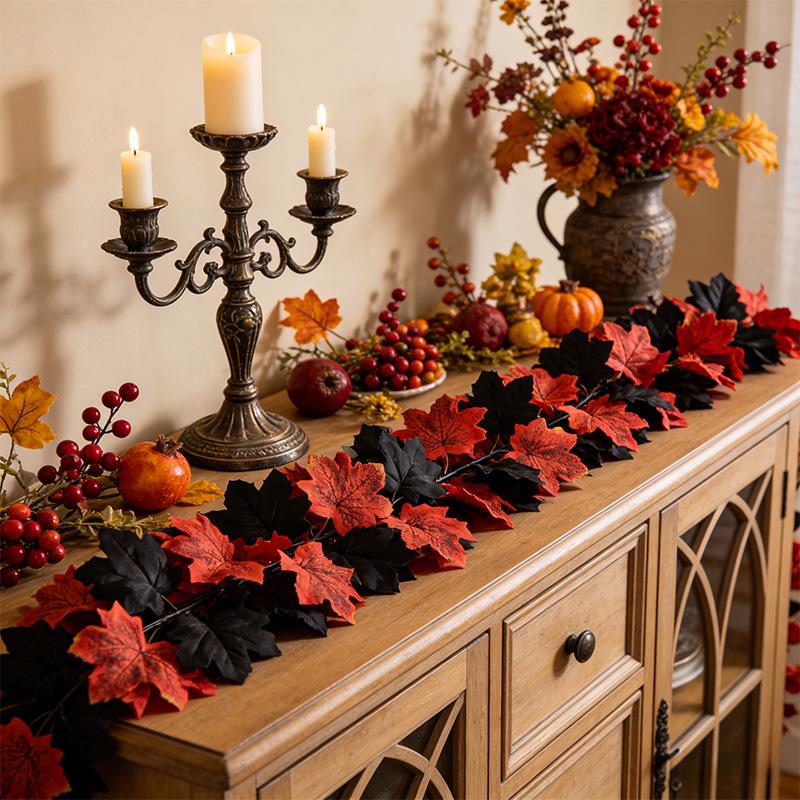 Halloween Autumn Maple Leaf Vine Wall Hanging Decoration