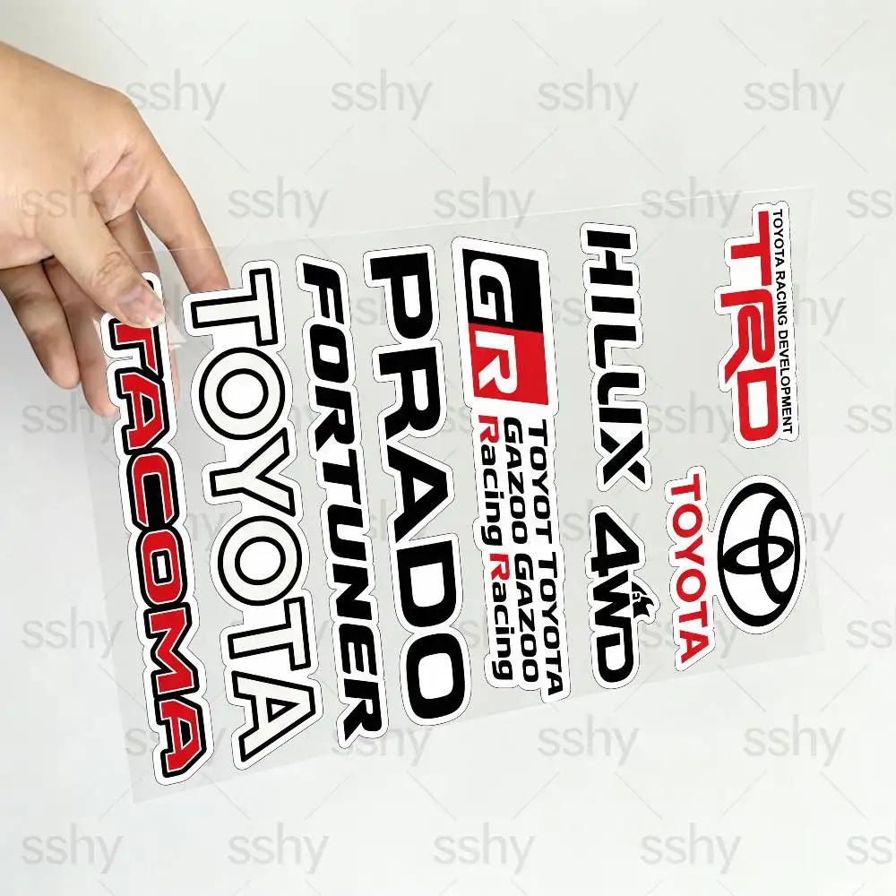 FOR TOYOTA TRO GR Durable Waterproof Reflective Decor Sticker Scratch Cover For Motorcycle Car Helmet Fridge Accessories