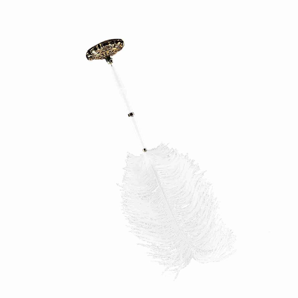 2 Colors Ostrich Feather Wedding Quill Signing Ballpoint Writing Pen With Metal Holder New