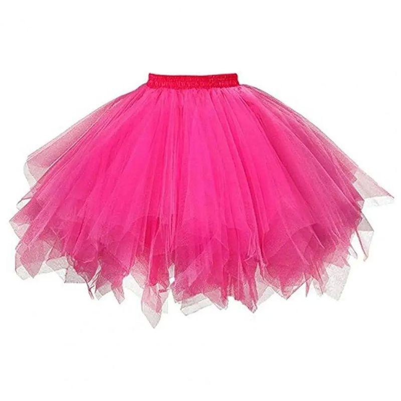 

Однотонная сетчатая пышная юбка принцессы, однотонное сетчатое платье-зонт принцессы Rose Red One size