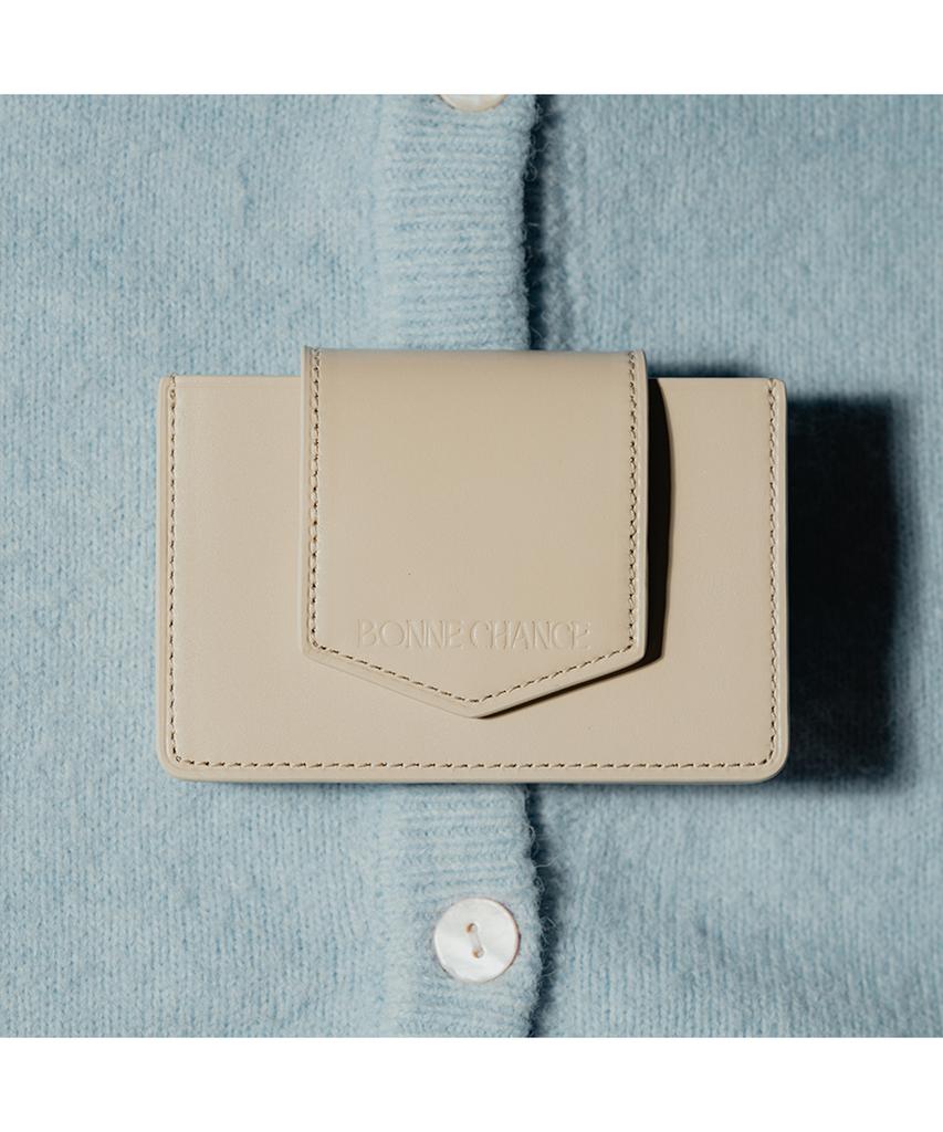Bonne Chance Accordion Card Holder - Cream