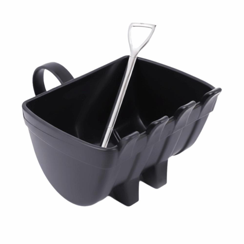 Durable 330ml Capacity Excavator Model Coffee Mug ABS Black Excavator Bucket Coffee Mug Coffee Mug with Spoon Home Use