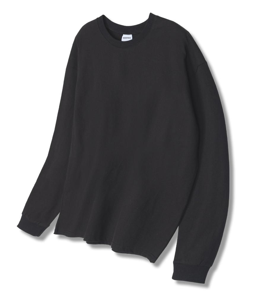 Wibelibellyu Plain Oversized 16-Count Long Sleeve T-Shirt Dark Gray (Ribbed Sleeve Option)