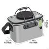 Fishing Bucket Fish Carrier Foldable Multifunctional Large Capacity Live Container with Strap