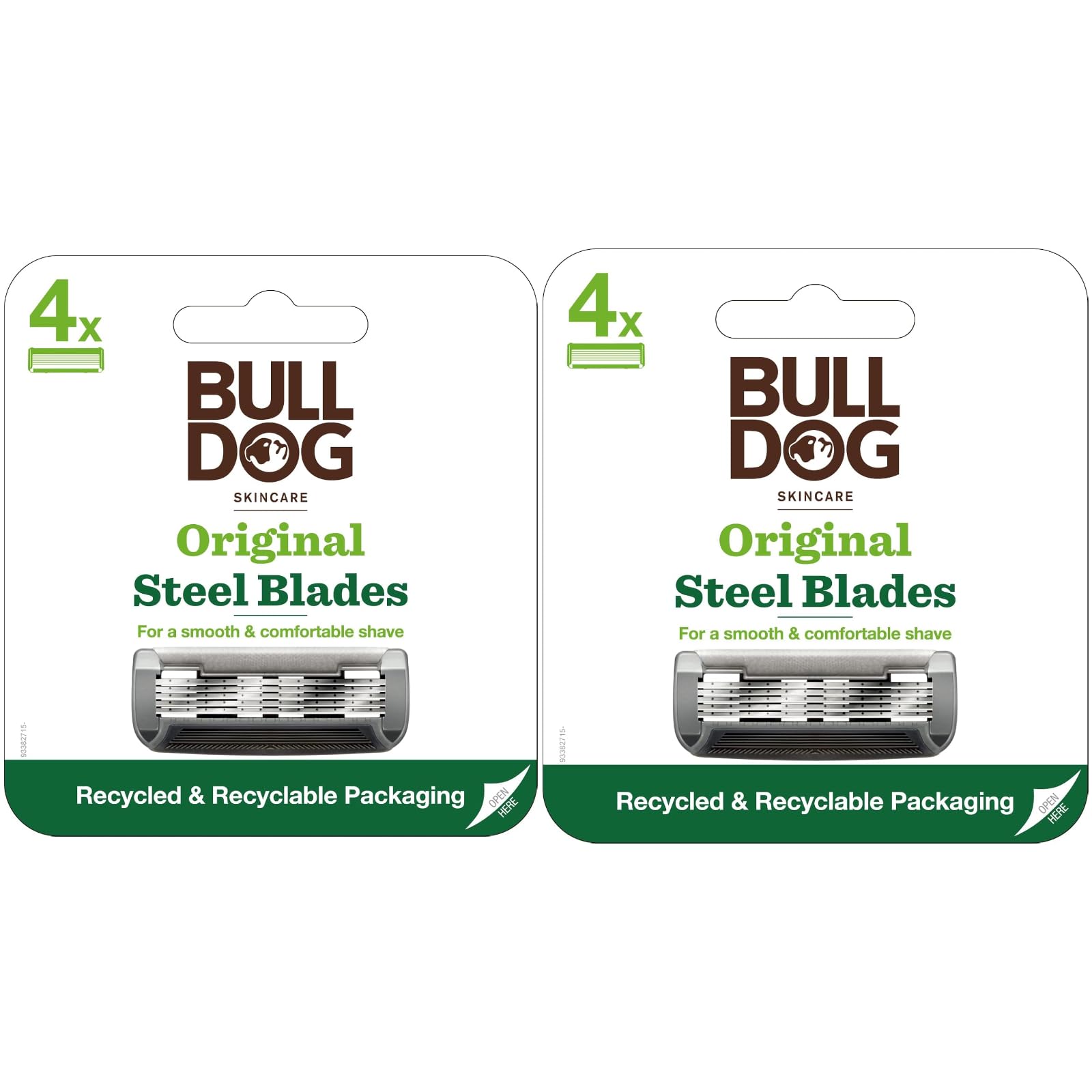 

Коробки сменных лезвий Bulldog Original Replacement Blades по х 2 лезвия в каждой Доставка для бритья по почте [2 лезвия] (4 коробки) коробки, Razor,