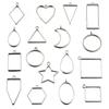 17 Style White Epoxy Geometric Heart Moon Water Drop Pendant Keychain