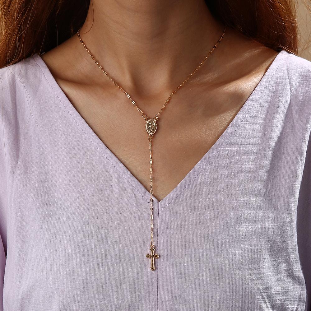 Our Lady Of The Cross Necklace, Women S Fashion Pendant Necklace, Accessories