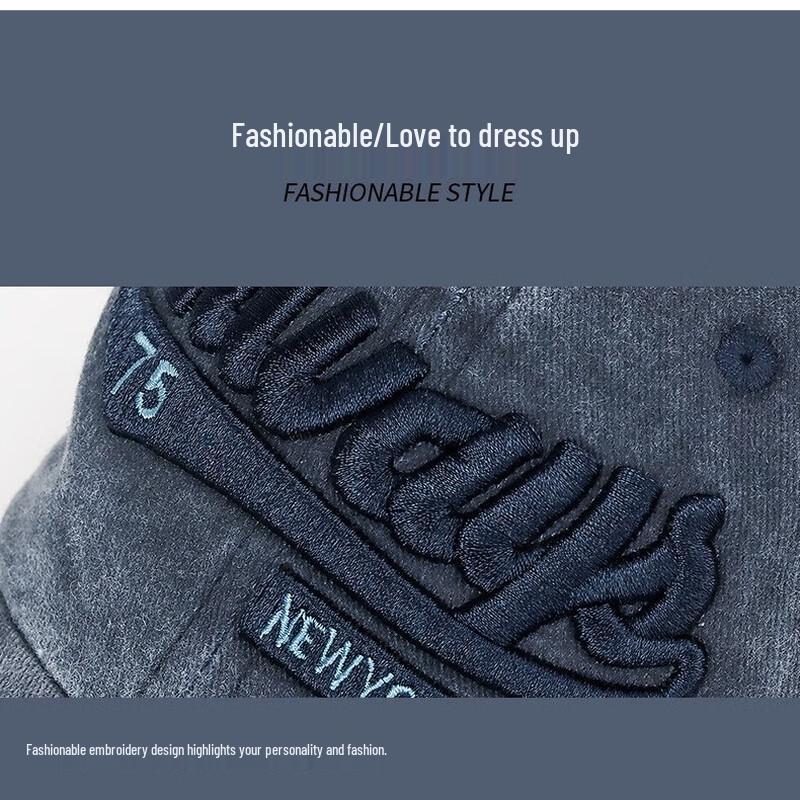 Měkká praná bavlněná distressed baseballová čepice