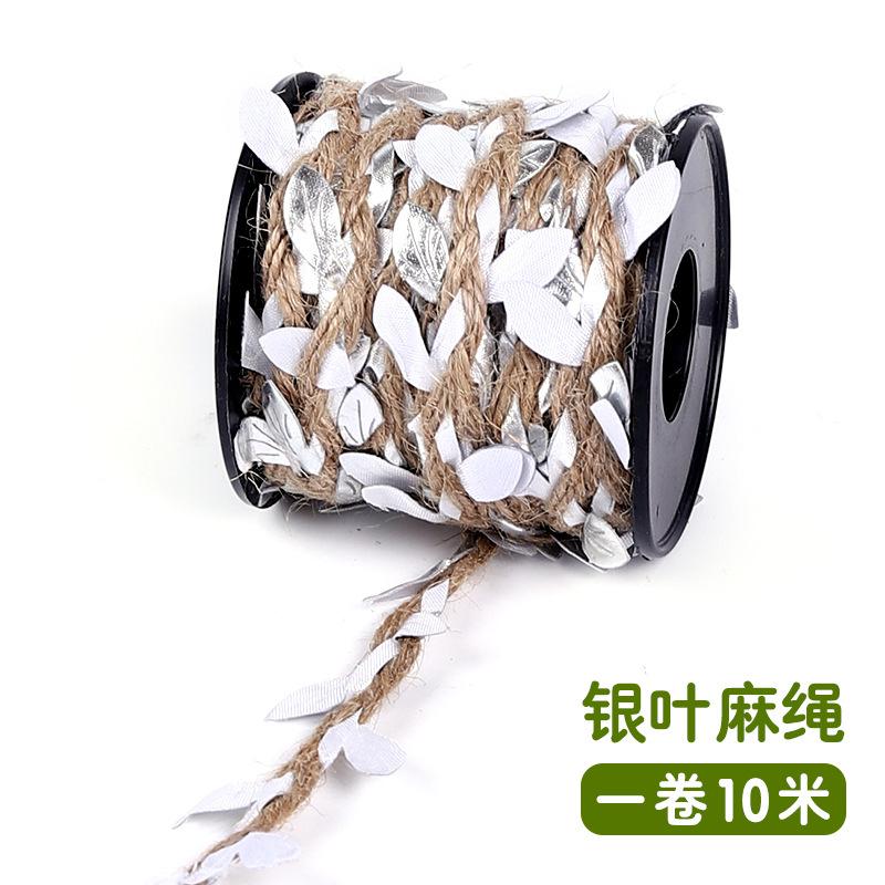 DIY Simuliertes Hanfseil Rattanblätter Kindergarten Handgefertigter Anhänger Mori Umweltdekoration Gewebtes Grünblattseil