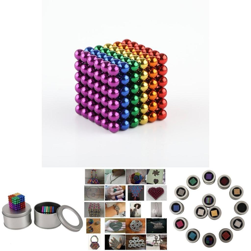 Magnetiske Stressavlastningskuler 216 Stykker 3mm 5mm Magiske Magnetkuler Leketøy