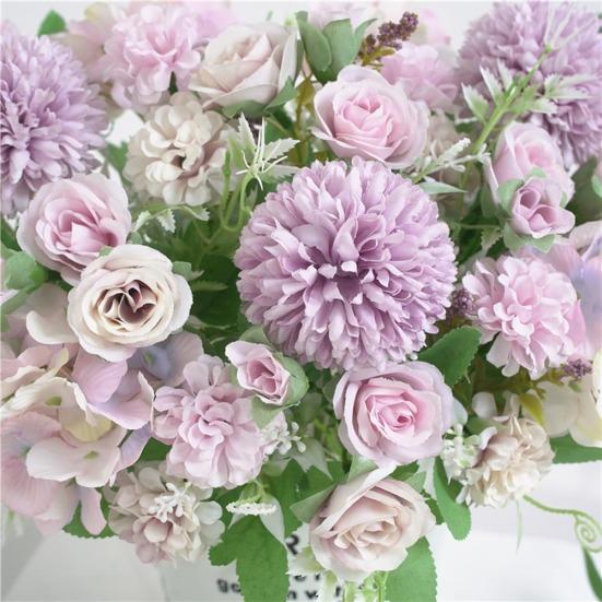 1 Stück künstliche Rose Blume Hochzeit Braut Handstrauß Party Home Blumendekor