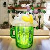 St. Patrick's Day Inflatable Bulldog with LED Lights St. Patrick's Day Inflatable Decorations