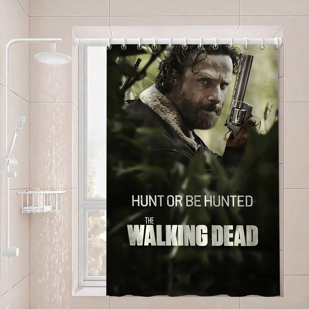 The W-Walking D-Dead Shower Curtain - Water-Repellent And Leak-Resistant, Mold And Mildew Resistant For