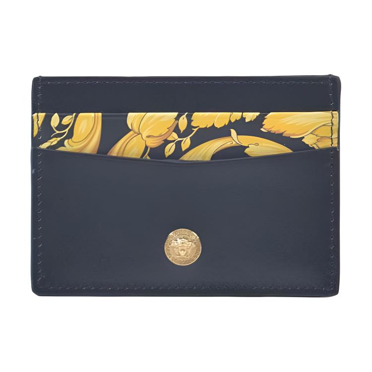 

Versace Barocco La Medusa Logo Leather Card Holder Men Accessories Black Gold 1013363-1A10403-5B00V Basic Set (Bag+Dust Bag)