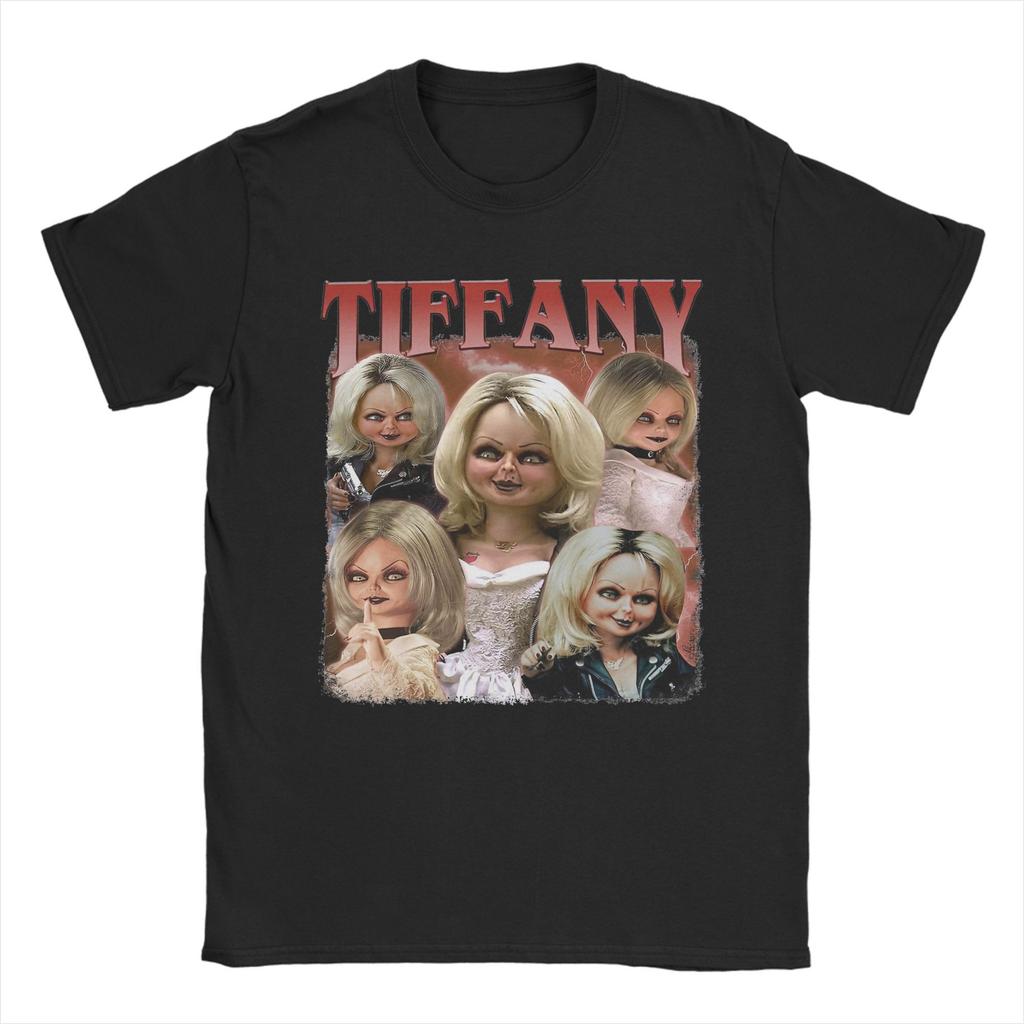 Halloween Chucky Horror Movie T-Shirts for Men  Funny Cotton Tees Crew Neck Short Sleeve T Shirts Printed Clothes