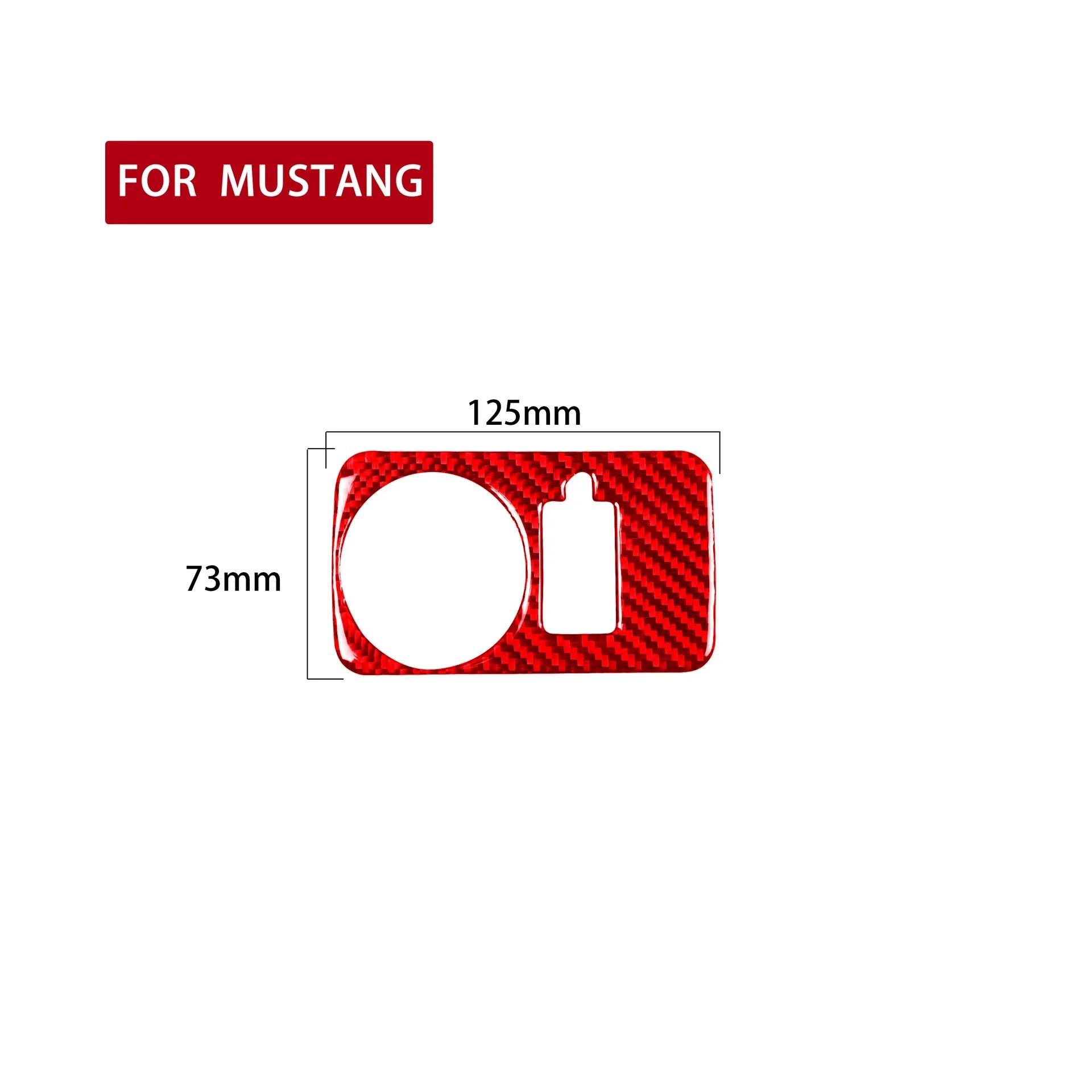 

Углеродное волокно автомобиля светодиодный переключатель фар крышка рамка накладка наклейка для Ford Mustang 2005-2009 авто аксессуары для интерьера красный