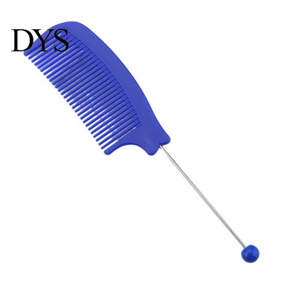 Hair Styling Comb DIY Beaded Comb, Fine Teeth Rat Tail Customizable with Blank Bar, Plastic Detangling for Men Women Stylist