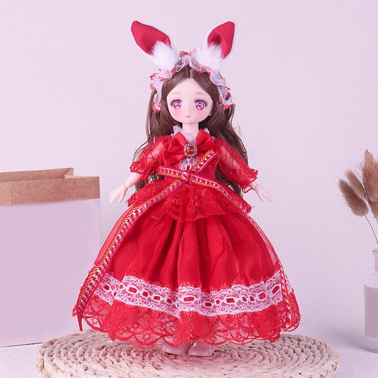 30CM 45663 Ball Jointed Doll with Clothes Princess Lolita Dress BJD Doll Collectable Posable