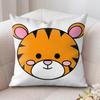 Cartoon Animal Child Kids Cushion Cover Silky Short Plush Invisible Zipper Dustproof Sofa Pillow Case For Home Decor