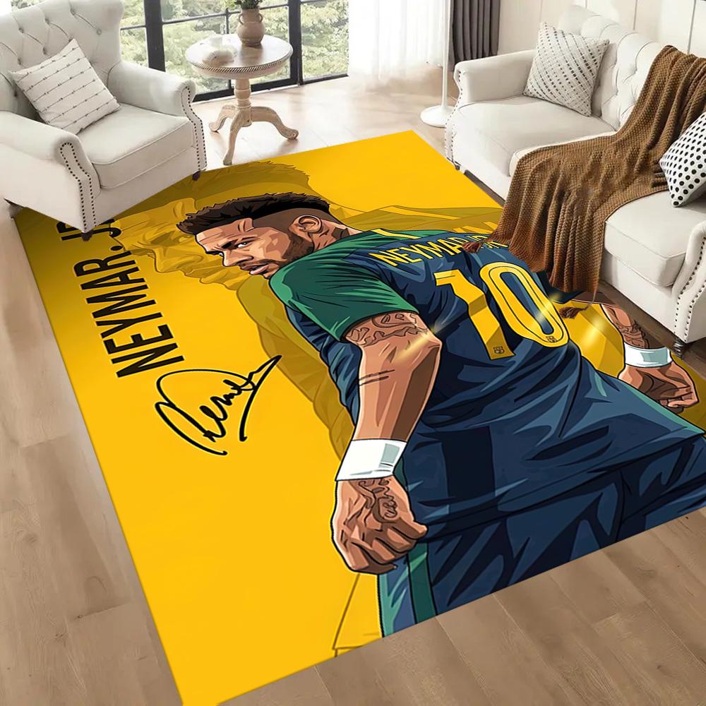 Neymar Jr. Dywaniki Brazil Legend Square to świetny wybór do salonów, sypialni, wystroju domu oraz jako prezenty.