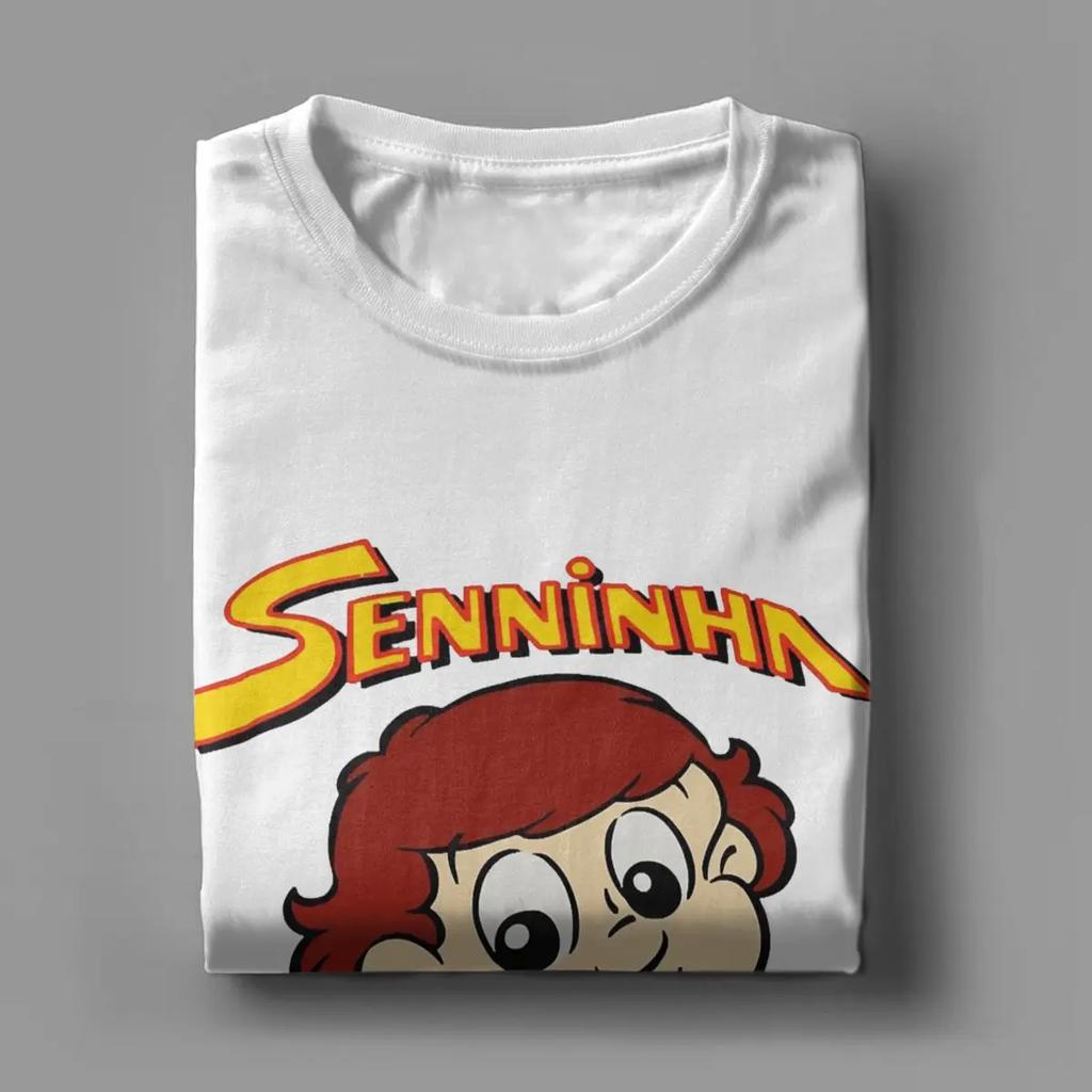 Unisex Senninha Ayrton Senna Cartoon Accessories Crew Neck Shirt Women Short Sleeve Graphic Print Clothes Graphic T Shirts