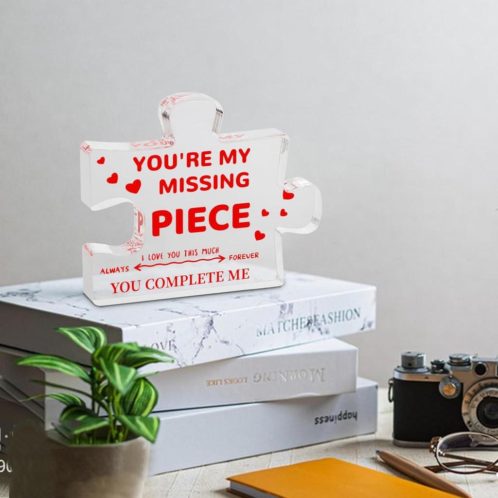 1pc To Lover Valentine'S Day Wedding Anniversary Birthday Couple Love You Forever Red Heart Acrylic Decor Sign Decorative Plaque Statue Home Living 