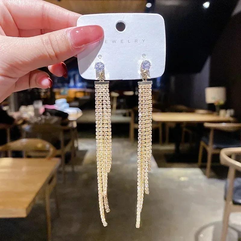 New Exquisite Mermaid Tail Pearl French Zircon Heart Stud Earrings Creative Design Dual Wearability Elegant Fashion