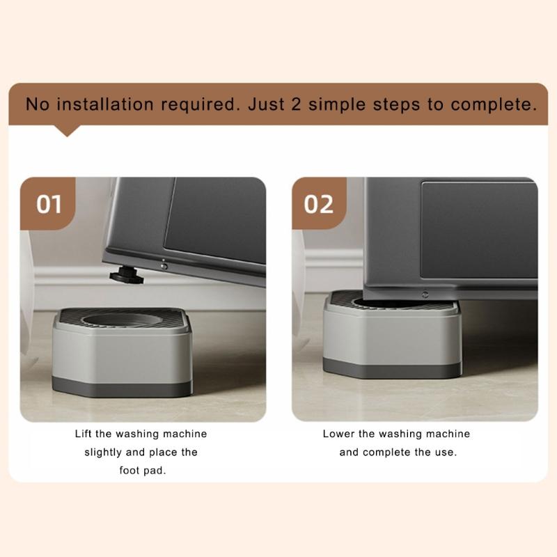 4Pcs Anti Vibration Pads for Washing Machine Washer Dryer Moving Walking Vibration Transfer Stabilizer Support Feet Mat