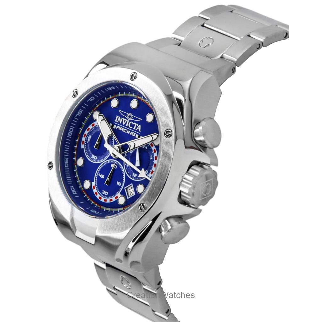 INVICTA Racing Chronograph Stainless Steel Blue Dial Quartz 47745 Men's Watch