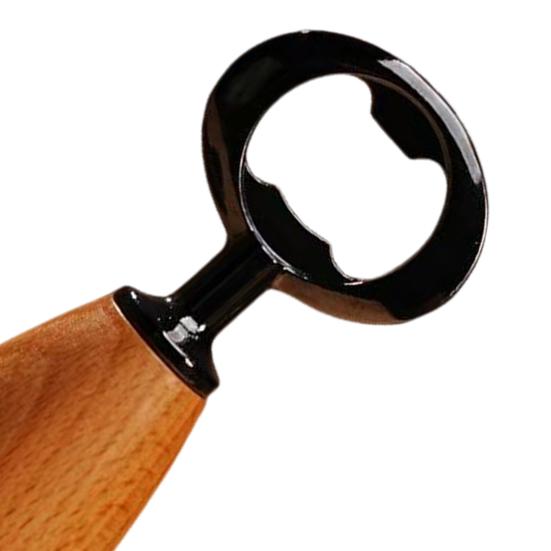 Wooden Handle Bottle Opener Metal Beer Bottle Opener Portable Can Opener for Beer Soda Cider Kitchen Bar Picnic