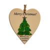 Wishing You Lots of Love And Happiness Sea Glass Ornament Handcrafted Round/Heart-Shaped Sea Glass Keepsake Christmas Tree Hanging Ornament