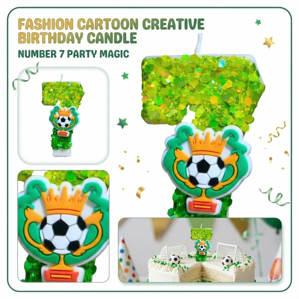 Fashion Cartoon Creative Birthday Candles Party Digital Candles