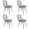 Day and Night - Day and Night Dining Chairs 4 Units Natural Brown Rattan