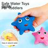 Water Toys For Squeezing Starfish Squirter for Kids Soft TPR Bath Pool Toy Cute Marine Animal Tactile Shape Squeeze To Spray Fun Summer Beach