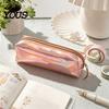 Portable Pen Holder Gradient Color Pencil Case, Cute Cylindrical Pouch for Girls Case Girls, Waterproof Stationery Bag Students School Supplies
