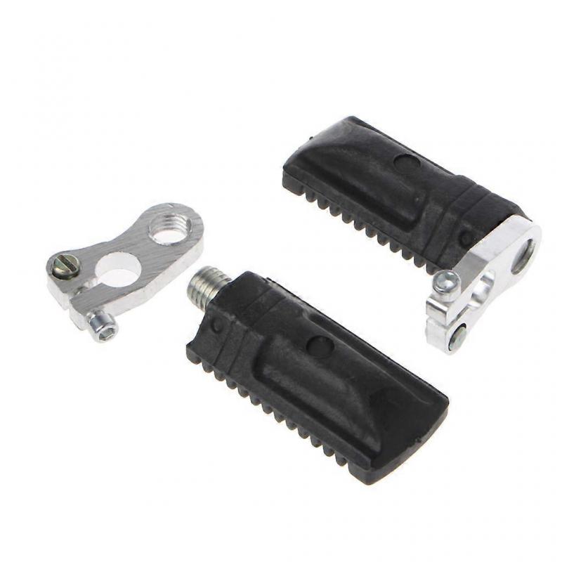 E-bike Motorcycle Front Rear Footrests Foot Pegs Rest Pedal Motocross for 47/49cc Pocket Dirt Bike Durable Parts 2 Pack  Black