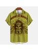 Shirts For Men Vintage Horror Skull Rocker 3d Print Gothic Rockabilly Hawaiian Shirt Short Sleeve Top